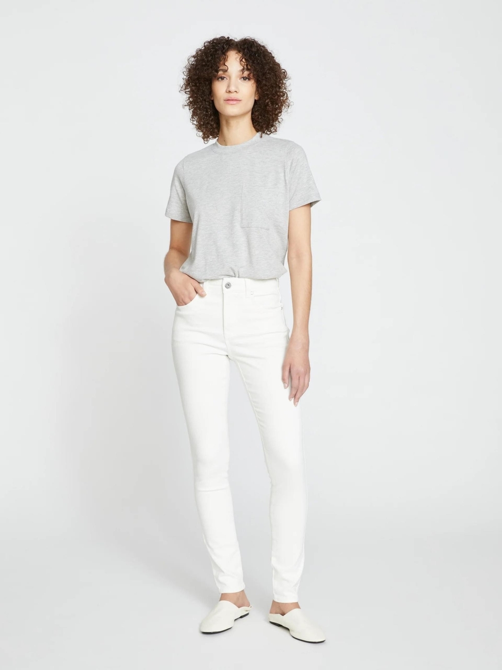 Universal Standard White High-Rise Skinny Jeans for Women